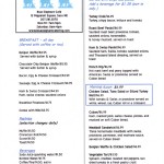 Blue Elephant cafe menu page 1